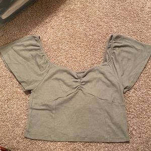 American eagle sage green top